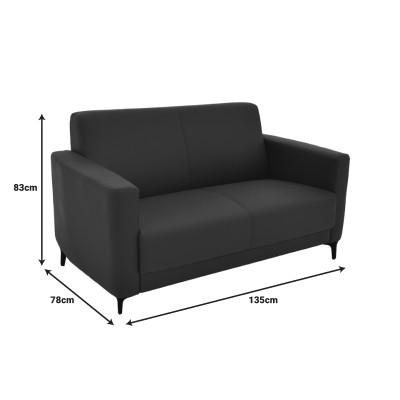 Καναπές διθέσιος Art Maison Kessie PU σε μαύρη απόχρωση 135x78x83εκ Καναπές διθέσιος Art Maison Kessie PU σε μαύρη απόχρωση 135x78x83εκ