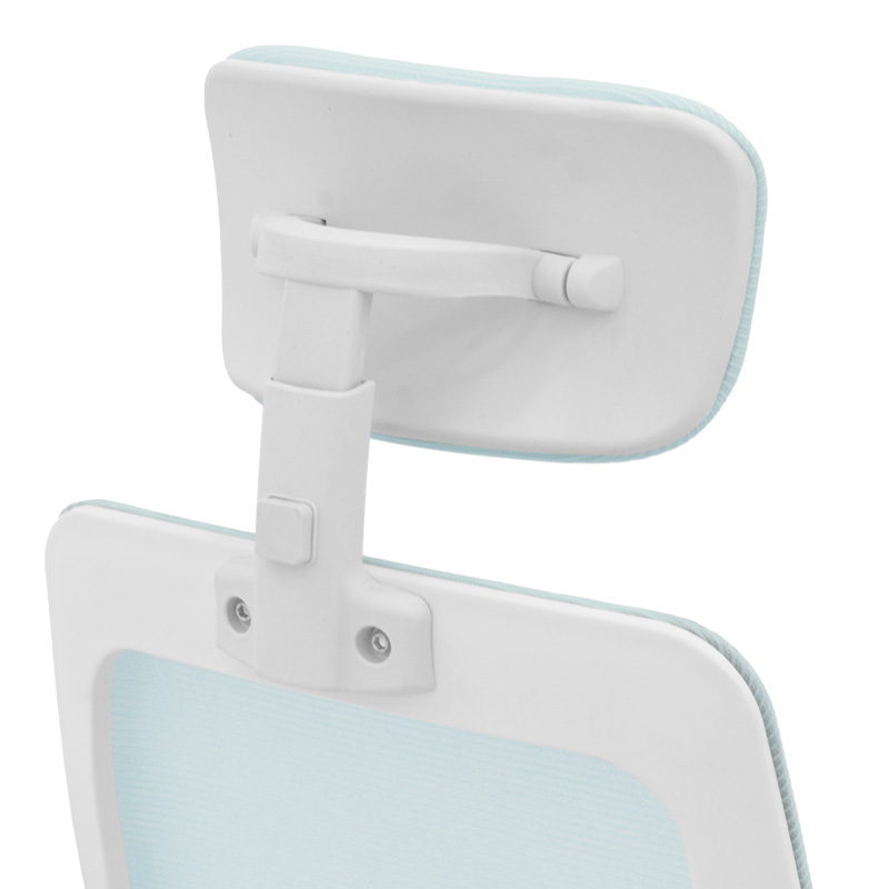 Καρέκλα γραφείου Art Maison Yuri mesh ύφασμα σιελ-σκελετός λευκό 58x60x107-117εκ