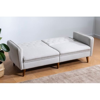 Καναπές κρεβάτι τριθέσιος Art Maison Serbia - Cream (202x82x83cm)