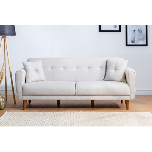 Καναπές κρεβάτι τριθέσιος Art Maison Serbia - Cream (205x80x85cm)