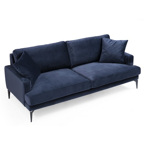 Καναπές Τριθέσιος Art Maison Austria - Blue Black (205x88x90εκ)