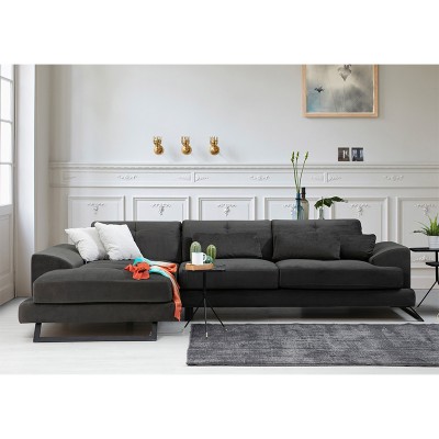 Γωνιακός καναπές δεξιά γωνία Art Maison Belgrade - Charcoal Black (308x190x100/92εκ) Γωνιακός καναπές δεξιά γωνία Art Maison Belgrade - Charcoal Black (308x190x100/92εκ)