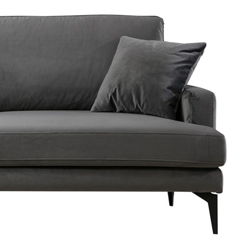 Γωνιακός καναπές δεξιά γωνία Art Maison Austria - Charcoal Black (283x180x88εκ)