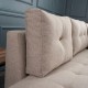 Γωνιακός καναπές δεξιά γωνία Art Maison Dubai - Cream Walnut (282x206x85εκ)