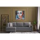 Γωνιακός καναπές δεξιά γωνία Art Maison Dubai - Gray Walnut (242x160x88εκ)