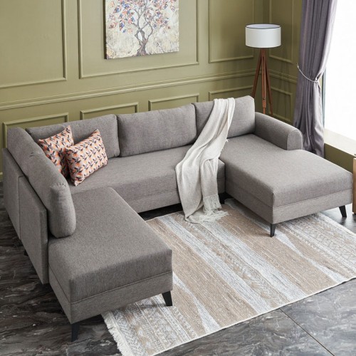 Πολυμορφικός καναπές κρεβάτι Art Maison Peru - Brown (300x202x78cm)