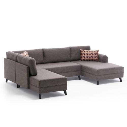Πολυμορφικός καναπές κρεβάτι Art Maison Peru - Brown (300x202x78cm)