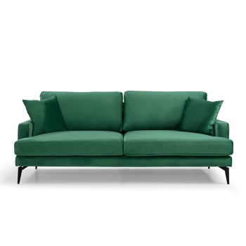 Καναπές Τριθέσιος Art Maison Austria - Green Black (205x90x88εκ)