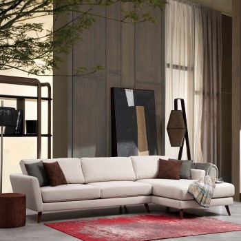 Γωνιακός καναπές κρεβάτι αριστερή γωνία Art Maison Rotterdam - Beige Walnut (303x168x85εκ)