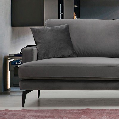 Καναπές Τριθέσιος Art Maison Austria - Charcoal Black (205x90x88εκ)
