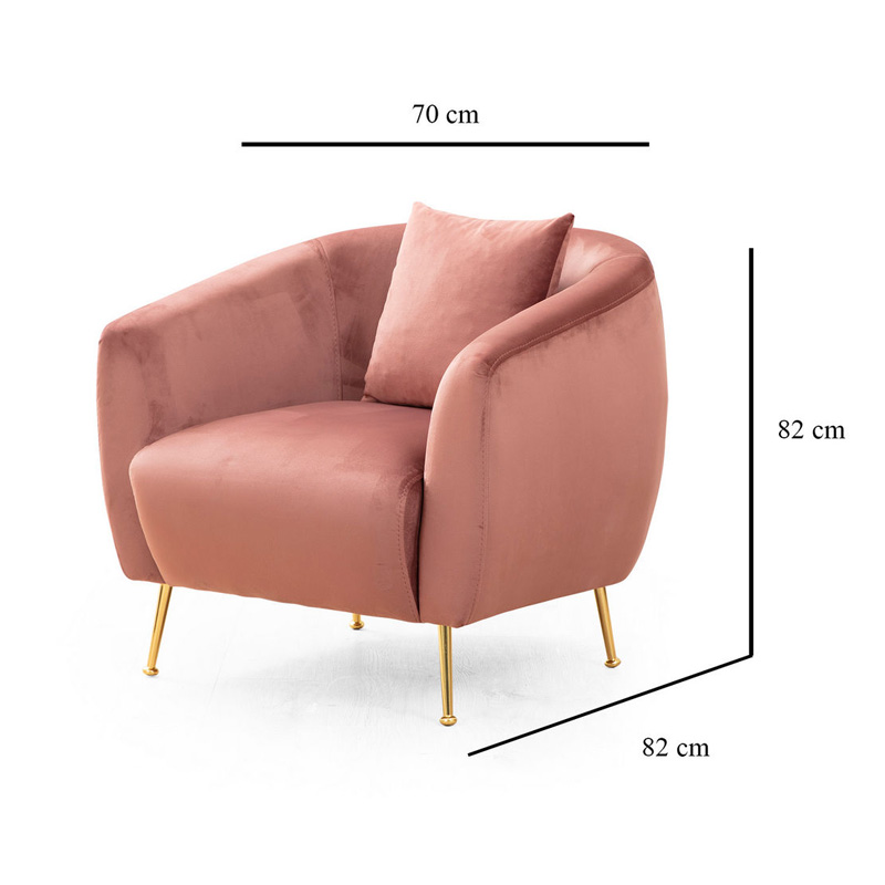 Πολυθρόνα Art Maison Berlin - Pink (70x82x82εκ) Πολυθρόνα Art Maison Berlin - Pink (70x82x82εκ)