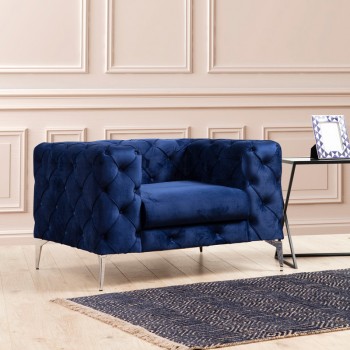 Πολυθρόνα Art Maison Budapest - Blue (108x90x70εκ)