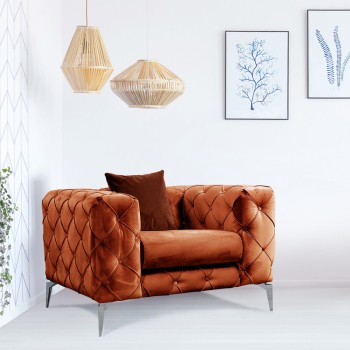 Πολυθρόνα Art Maison Budapest - Orange (108x90x70εκ)