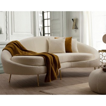 Καναπές Τριθέσιος Art Maison Berlin - Cream (255x120x85εκ)
