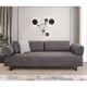 Καναπές Κρεβάτι Τριθέσιος με βοηθητικό τραπεζάκι Art Maison Prague - Charcoal (220x90x80εκ)