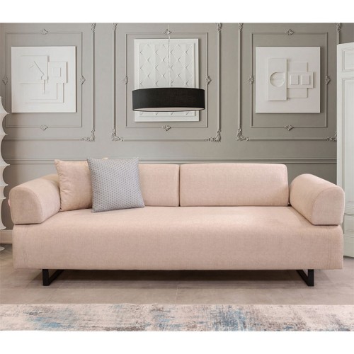Καναπές Κρεβάτι Τριθέσιος με βοηθητικό τραπεζάκι Art Maison Prague - Beige (220x90x80εκ)
