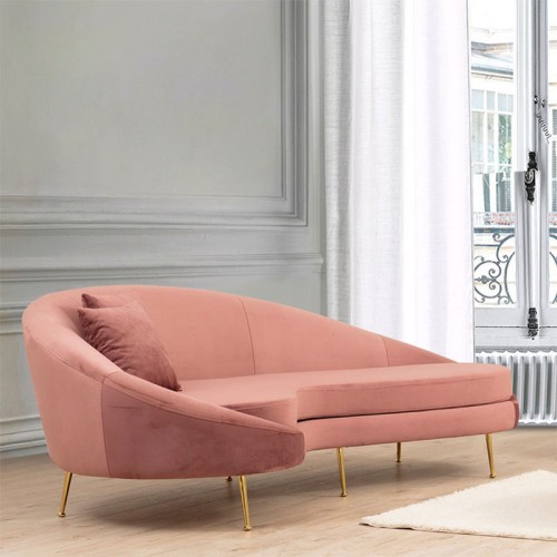 Καναπές Τριθέσιος δεξιά γωνία Art Maison Berlin - Pink (255x120x85εκ)