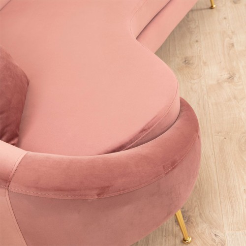 Καναπές Τριθέσιος δεξιά γωνία Art Maison Berlin - Pink (255x120x85εκ)