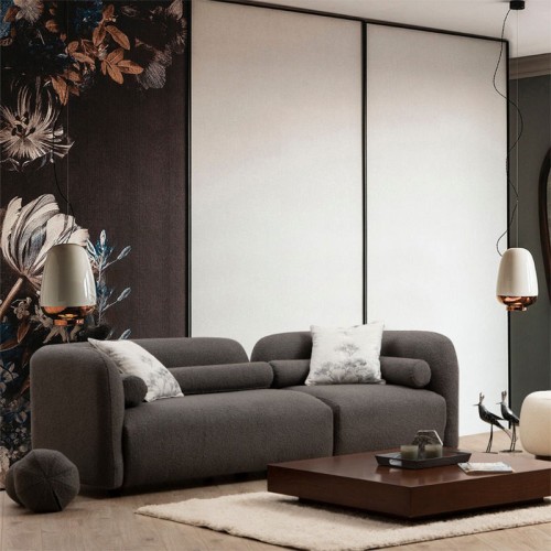 Καναπές Τριθέσιος Art Maison Milan - Gray (228x90x74εκ)