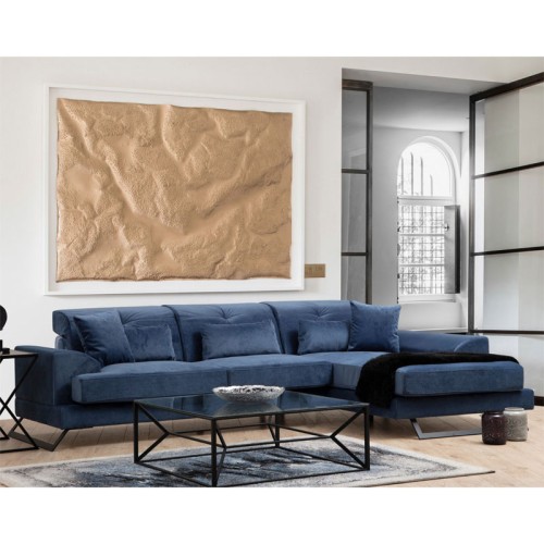 Γωνιακός καναπές αριστερή γωνία Art Maison Poland - Blue (308/190x92εκ)