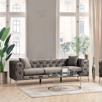 Καναπές Τριθέσιος Art Maison Budapest - Gray (197x90x73εκ)