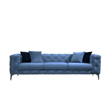 Καναπές Τριθέσιος Art Maison Budapest - Light Blue (237x90x73εκ)