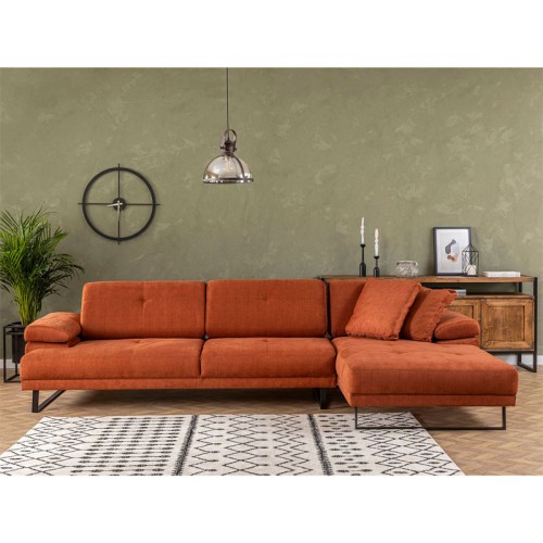 Γωνιακός καναπές αριστερή γωνία Art Maison Bucharest - Orange (314x174x83εκ)