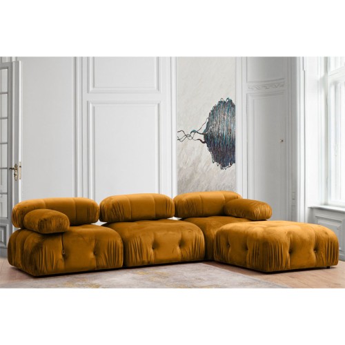 Πολυμορφικός καναπές Art Maison Vienna - Yellow (288/190x73εκ)