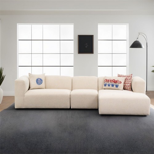 Γωνιακός καναπές αριστερή γωνία Art Maison Germany - Cream (296x158x72εκ)