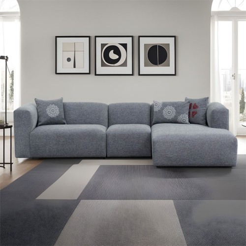 Γωνιακός καναπές αριστερή γωνία Art Maison Germany - Charcoal (296x158x72εκ)