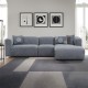 Γωνιακός καναπές αριστερή γωνία Art Maison Germany - Charcoal (296x158x72εκ)