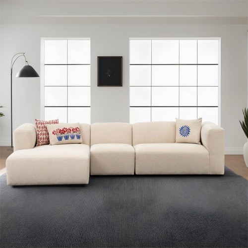 Γωνιακός καναπές δεξιά γωνία Art Maison Germany - Cream (296x158x72εκ)
