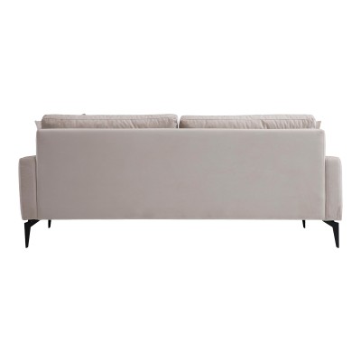 Καναπές 2θέσιος Art Maison Vileplume βελούδο μπεζ-μαύρο 175x90x88εκ