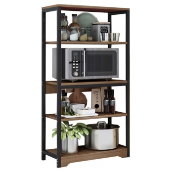 Επιδαπέδια ραφιέρα Art Maison Tivoli - Walnut Black (60x30x126εκ.)