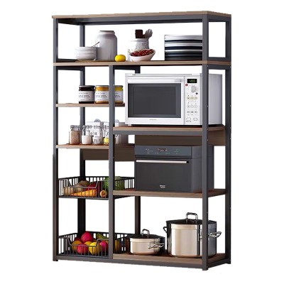 Επιδαπέδια ραφιέρα Art Maison Tivoli - Walnut Black (80x30x142εκ.)