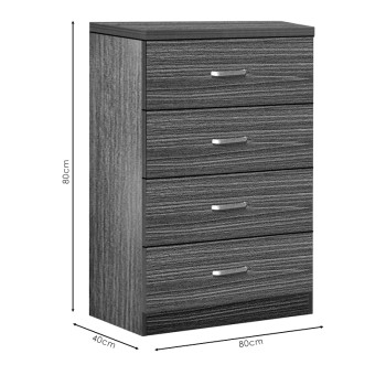 Συρταριέρα Art Maison Lombardy - Zebrano (80x40x80εκ.)