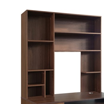 Γραφείο με βιβλιοθήκη Art Maison Jamul - Walnut (120x55x182εκ.)