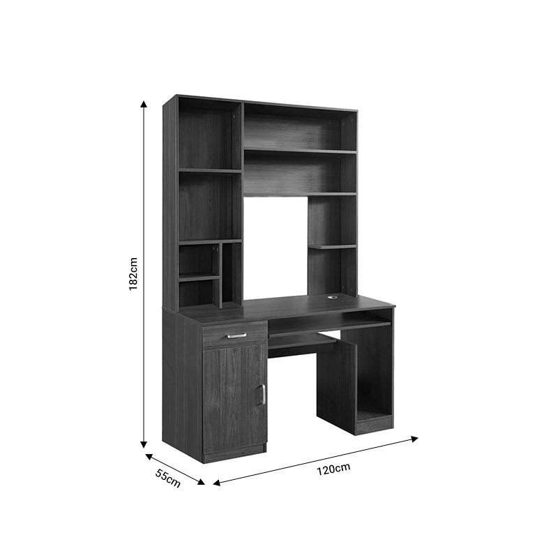 Γραφείο με βιβλιοθήκη Art Maison Jamul - Walnut (120x55x182εκ.) Γραφείο με βιβλιοθήκη Art Maison Jamul - Walnut (120x55x182εκ.)