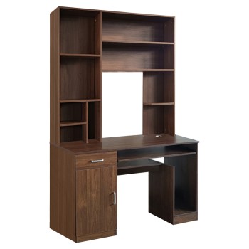 Γραφείο με βιβλιοθήκη Art Maison Jamul - Walnut (120x55x182εκ.)