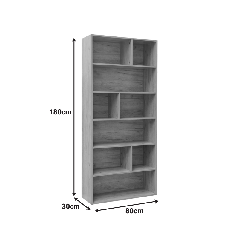 Βιβλιοθήκη Art Maison Orthworm mdf σε oak απόχρωση 80x30x180εκ Βιβλιοθήκη Art Maison Orthworm mdf σε oak απόχρωση 80x30x180εκ