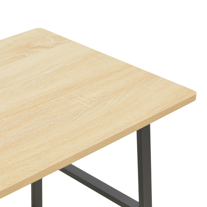 Γραφείο εργασίας Art Maison Jirachi με ράφια mdf σε φυσική με μαύρη απόχρωση 100x48x75εκ