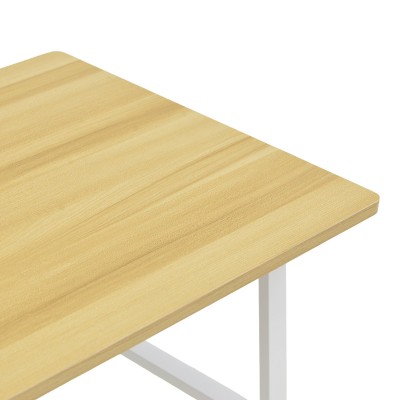 Γραφείο εργασίας Art Maison Jirachi με ράφια mdf σε ανοιχτό καρυδί με λευκή απόχρωση 100x48x75εκ