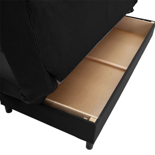 Kαναπές κρεβάτι τριθέσιος Art Maison Βερόνα - Black (200x85x90εκ.)