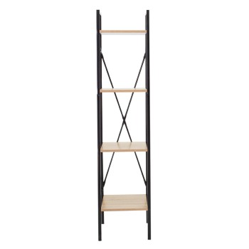 Βιβλιοθήκη Art Maison Linden - Natural Black (34x32,5x148εκ.) Βιβλιοθήκη Art Maison Linden - Natural Black (34x32,5x148εκ.)