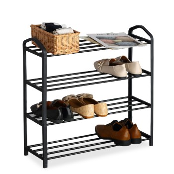 Παπουτσοθήκη Art Maison Chad 12 ζευγών Μέταλλο Μαύρο 62x20x62εκ