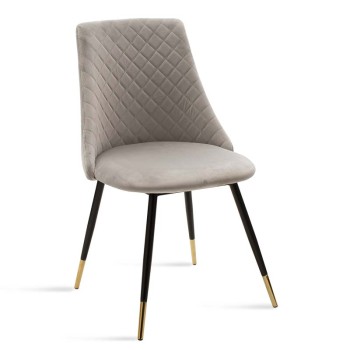 Καρέκλα Art Maison Andria - Gray Black Gold (52x51x82εκ.)