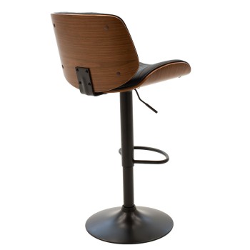 Σκαμπό μπαρ Art Maison Cosenza - Black Walnut ﻿(48x50x88/108εκ.)