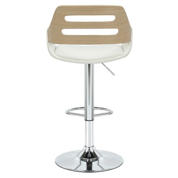 Σκαμπό μπαρ Art Maison Cosenza - White Natural (51x51x89εκ.)