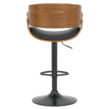 Σκαμπό μπαρ Art Maison Cosenza - Black Walnut ﻿(54x53x91/113εκ.)