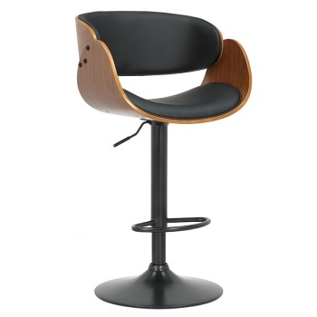 Σκαμπό μπαρ Art Maison Cosenza - Black Walnut ﻿(54x53x91/113εκ.)